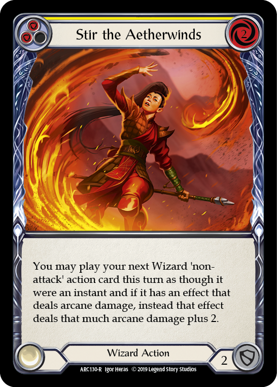 Stir the Aetherwinds (Yellow) [ARC130-R] 1st Edition Rainbow Foil | Good Games North