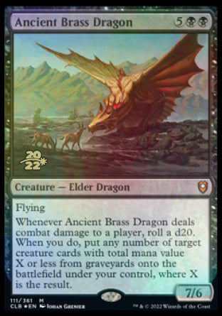 Ancient Brass Dragon [Commander Legends: Battle for Baldur's Gate Prerelease Promos] | Good Games North