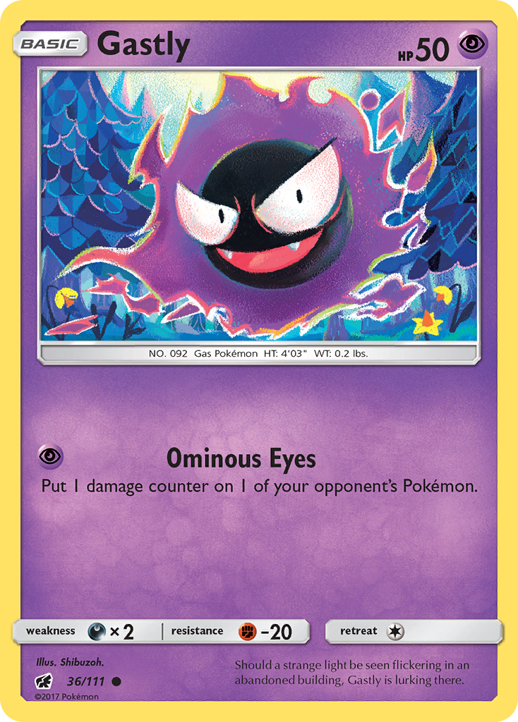 Gastly (36/111) [Sun & Moon: Crimson Invasion] | Good Games North
