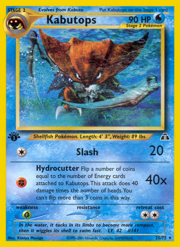 Kabutops (25/75) [Neo Discovery 1st Edition] | Good Games North