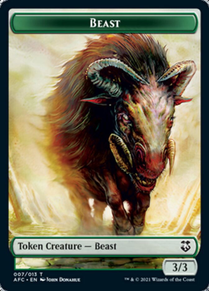 Beast // Dragon Spirit Double-sided Token [Dungeons & Dragons: Adventures in the Forgotten Realms Commander Tokens] | Good Games North