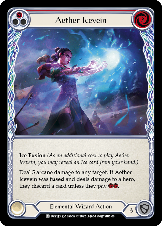 Aether Icevein (Red) [UPR113] (Uprising)  Rainbow Foil | Good Games North