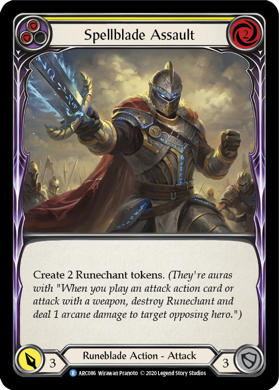 Spellblade Assault (Yellow) [U-ARC086] Unlimited Rainbow Foil | Good Games North