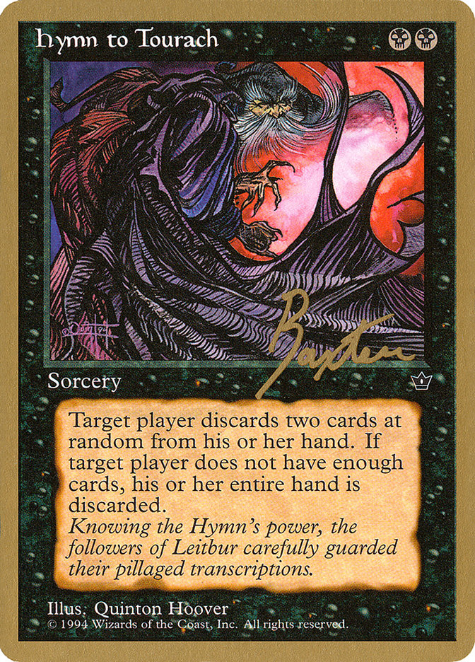 Hymn to Tourach (Cloak) (George Baxter) [Pro Tour Collector Set] | Good Games North