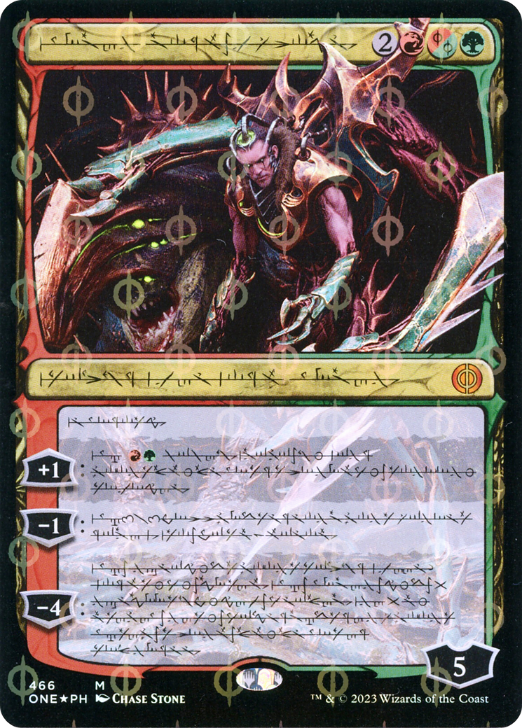 Lukka, Bound to Ruin (Phyrexian Step-and-Compleat Foil) [Phyrexia: All Will Be One] | Good Games North