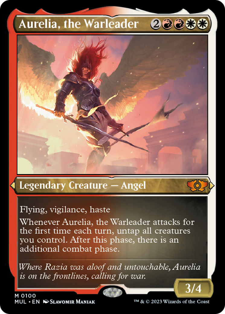 Aurelia, the Warleader (Foil Etched) [Multiverse Legends] | Good Games North