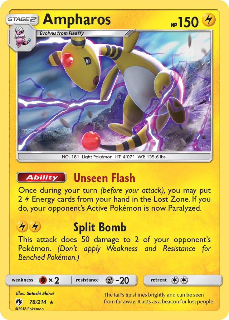 Ampharos (78/214) (Theme Deck Exclusive) [Sun & Moon: Lost Thunder] | Good Games North