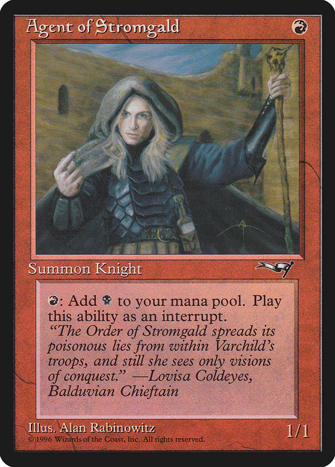 Agent of Stromgald (Holding Staff) [Alliances] | Good Games North