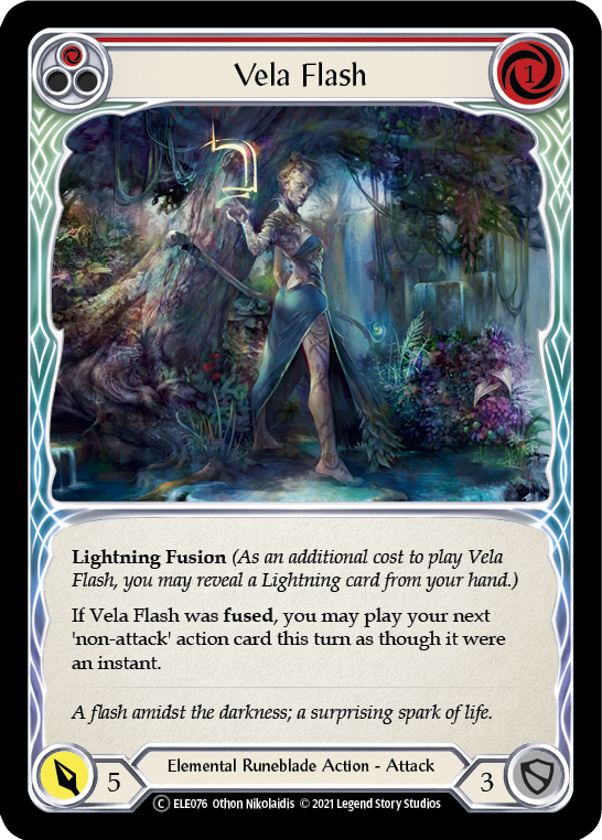 Vela Flash (Red) [U-ELE076] Unlimited Rainbow Foil | Good Games North