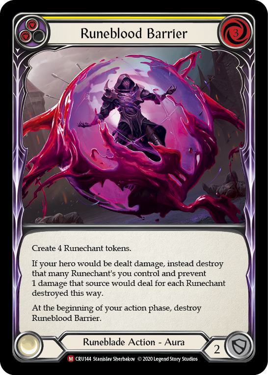 Runeblood Barrier [CRU144] 1st Edition Rainbow Foil | Good Games North