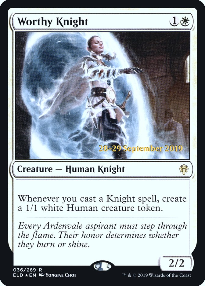 Worthy Knight  [Throne of Eldraine Prerelease Promos] | Good Games North