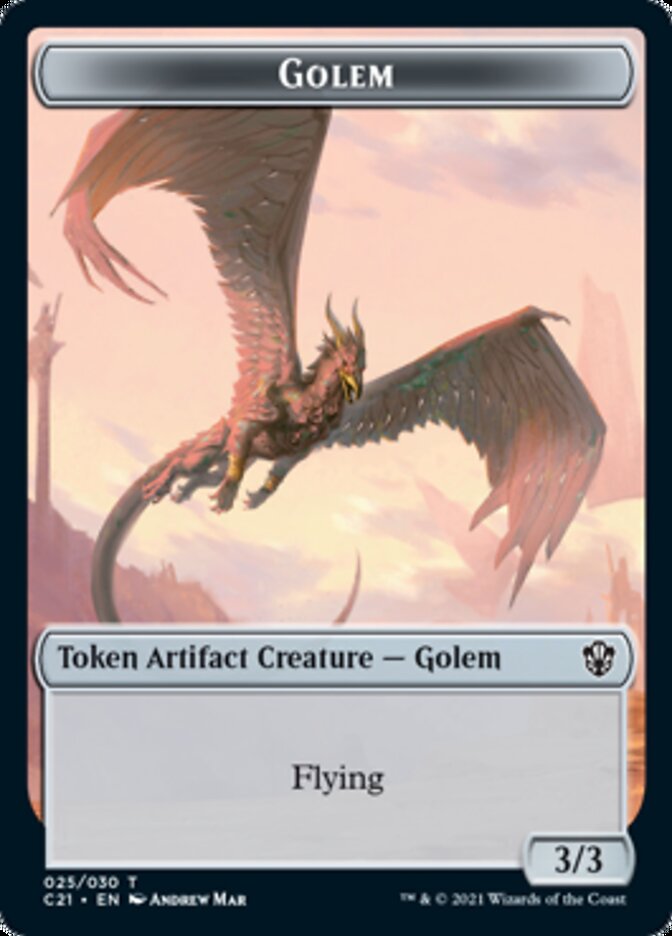 Golem (025) // Thopter Token [Commander 2021 Tokens] | Good Games North