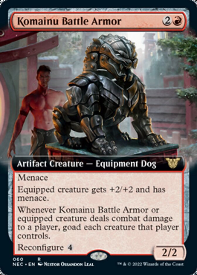 Komainu Battle Armor (Extended) [Kamigawa: Neon Dynasty Commander] | Good Games North