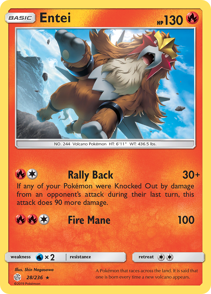Entei (28/236) [Sun & Moon: Cosmic Eclipse] | Good Games North