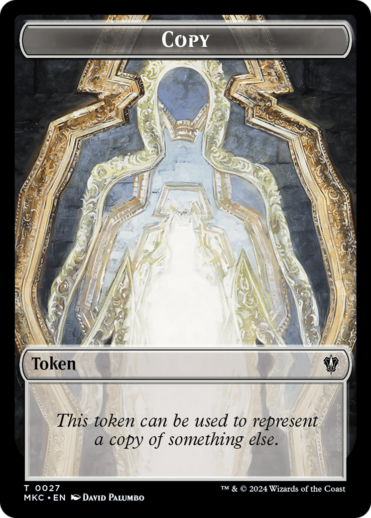 Copy // Zombie Double-Sided Token [Murders at Karlov Manor Commander Tokens] | Good Games North