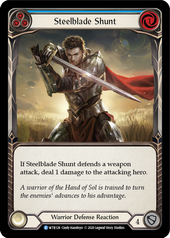 Steelblade Shunt (Blue) [U-WTR128] (Welcome to Rathe Unlimited)  Unlimited Rainbow Foil | Good Games North