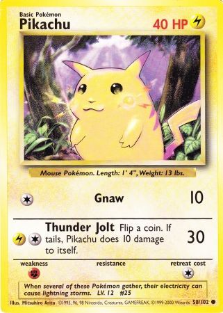 Pikachu (58/102) (Jumbo Card) [Base Set Unlimited] | Good Games North