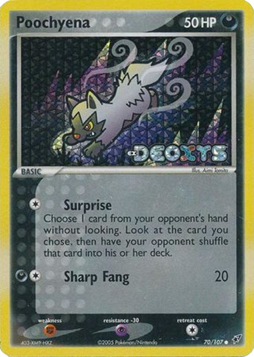 Poochyena (70/107) (Stamped) [EX: Deoxys] | Good Games North