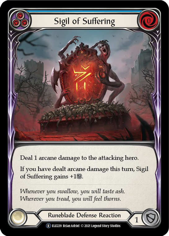 Sigil of Suffering (Blue) [U-ELE229] Unlimited Rainbow Foil | Good Games North