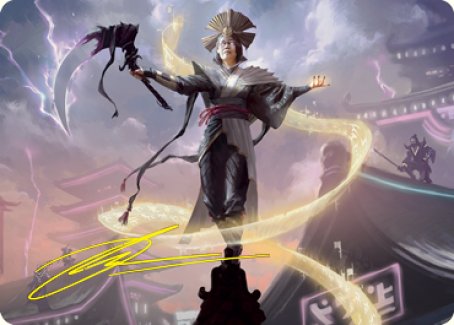 Naomi, Pillar of Order Art Card (Gold-Stamped Signature) [Kamigawa: Neon Dynasty Art Series] | Good Games North