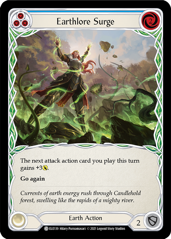Earthlore Surge (Blue) [ELE139] (Tales of Aria)  1st Edition Rainbow Foil | Good Games North