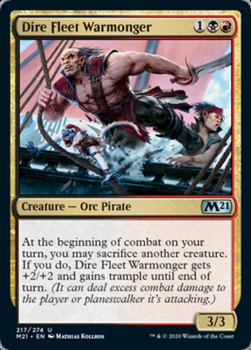 Dire Fleet Warmonger [Core Set 2021] | Good Games North
