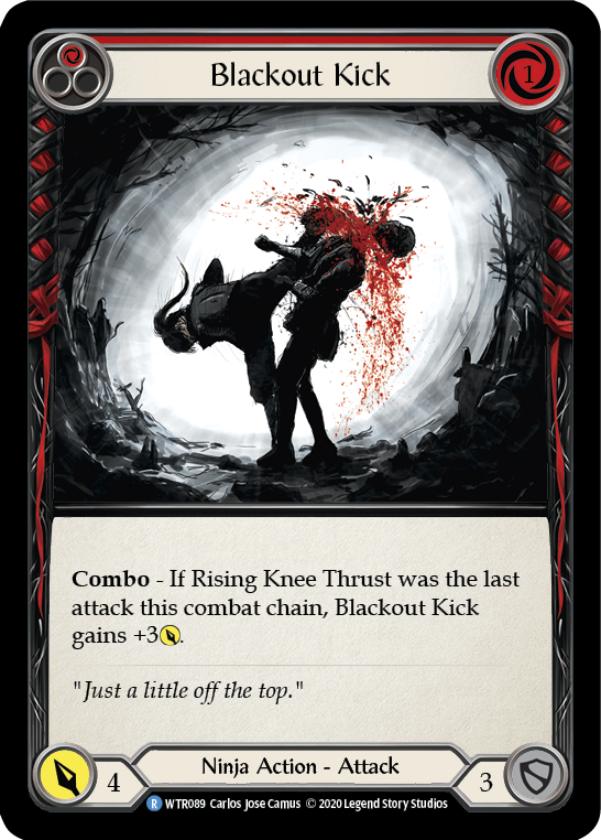 Blackout Kick (Red) [U-WTR089] (Welcome to Rathe Unlimited)  Unlimited Rainbow Foil | Good Games North
