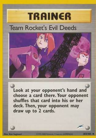 Team Rocket's Evil Deeds (103/105) [Neo Destiny Unlimited] | Good Games North