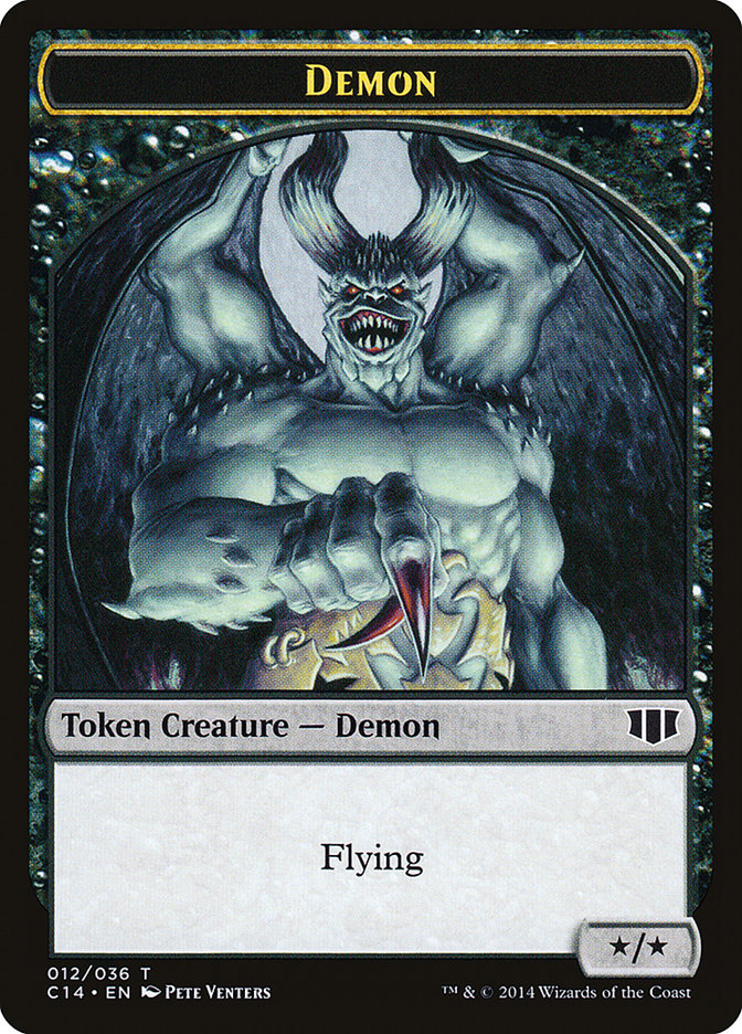 Demon (012/036) // Zombie (016/036) Double-sided Token [Commander 2014 Tokens] | Good Games North
