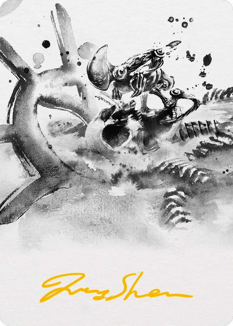 Myr Convert Art Card (Gold-Stamped Signature) [Phyrexia: All Will Be One Art Series] | Good Games North