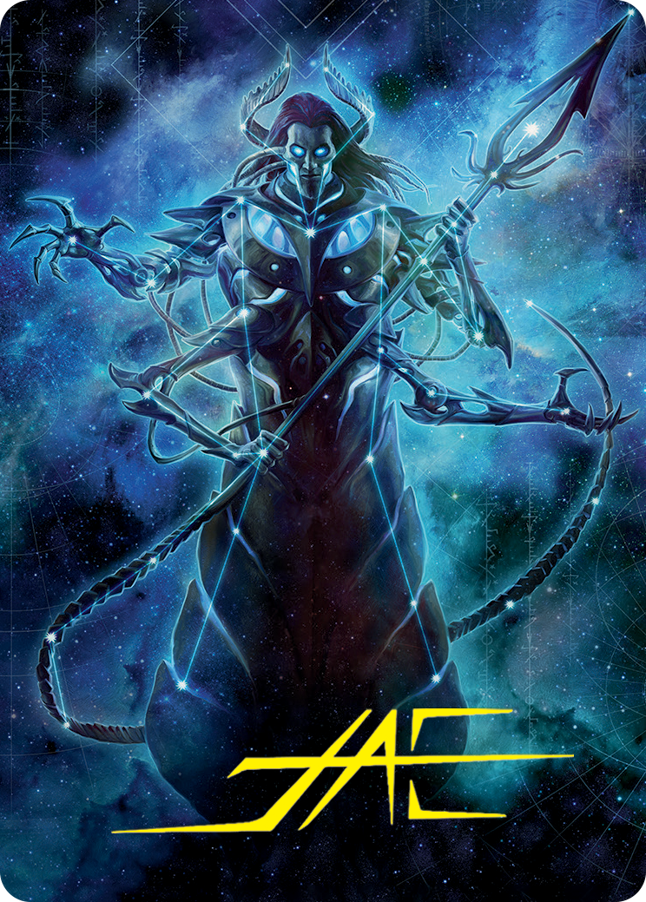 Heliod, the Warped Eclipse Art Card (Gold-Stamped Signature) [March of the Machine Art Series] | Good Games North