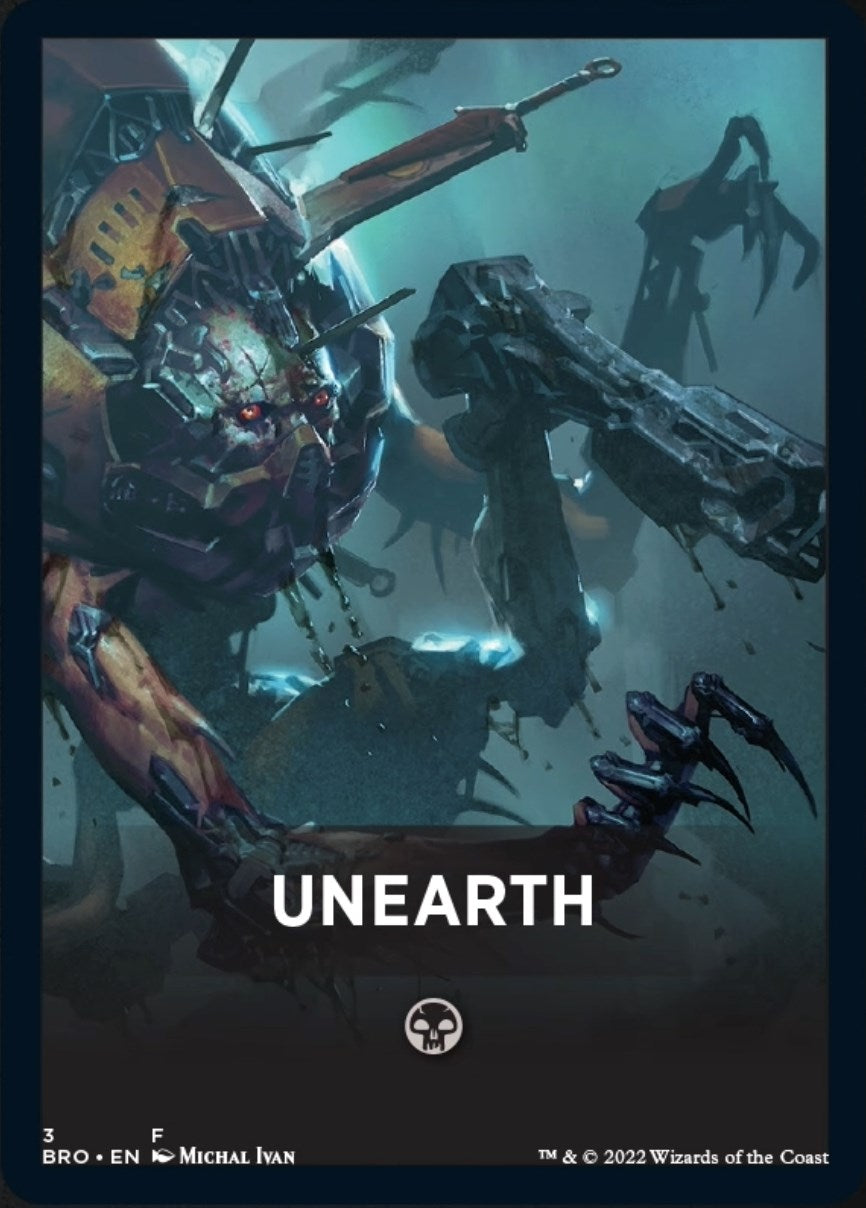 Unearth Theme Card [The Brothers' War Tokens] | Good Games North