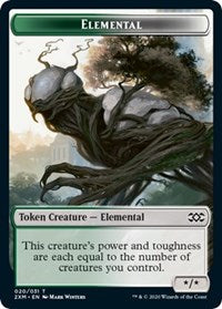 Elemental // Treasure Double-sided Token [Double Masters Tokens] | Good Games North