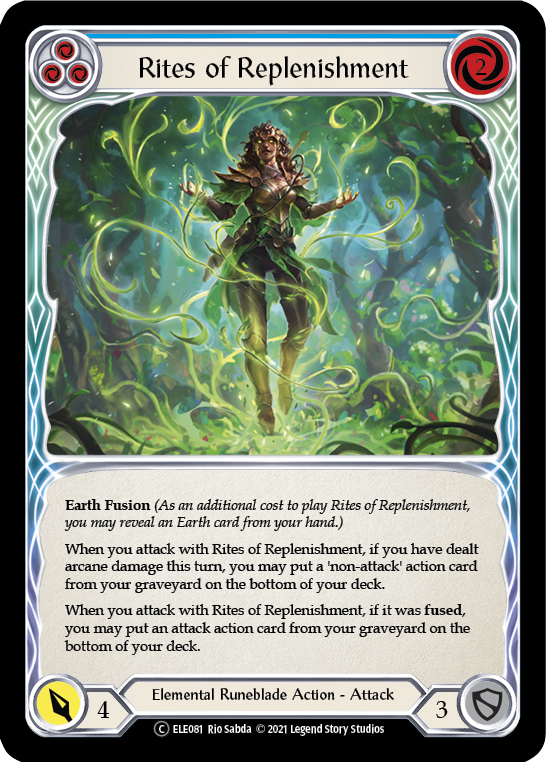 Rites of Replenishment (Blue) [U-ELE081] Unlimited Normal | Good Games North