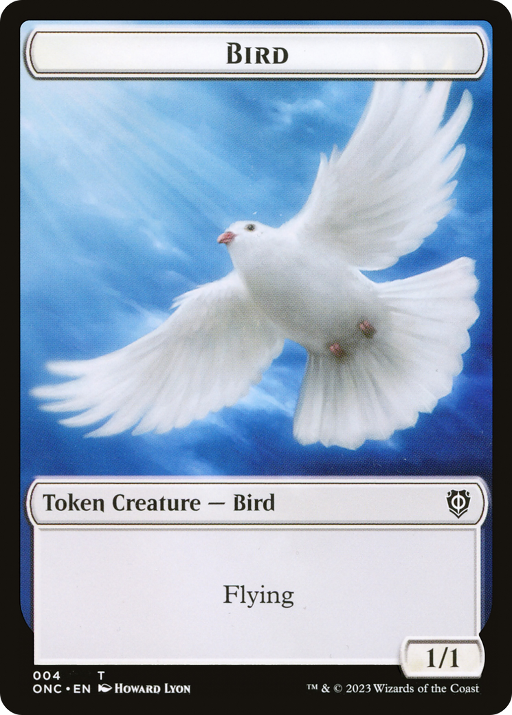 Bird // Cat Double-Sided Token [Phyrexia: All Will Be One Commander Tokens] | Good Games North
