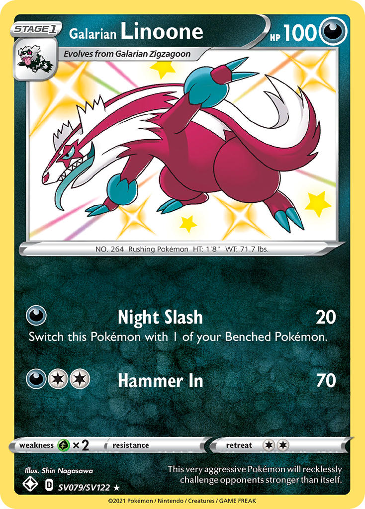 Galarian Linoone (SV079/SV122) [Sword & Shield: Shining Fates] | Good Games North