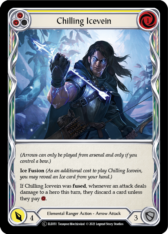 Chilling Icevein (Yellow) [U-ELE051] Unlimited Rainbow Foil | Good Games North