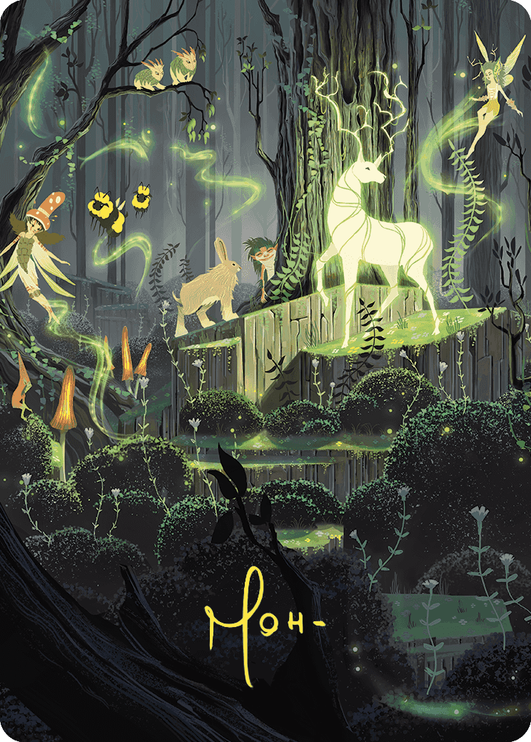 Primal Vigor Art Card (Gold-Stamped Signature) [Wilds of Eldraine Art Series] | Good Games North