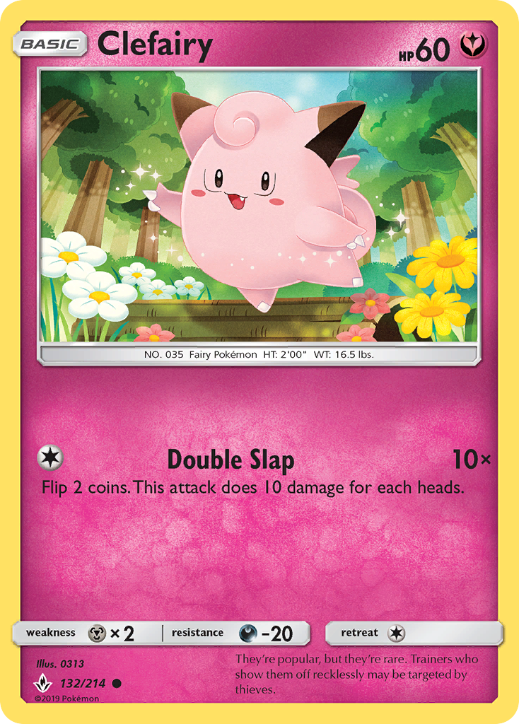 Clefairy (132/214) [Sun & Moon: Unbroken Bonds] | Good Games North