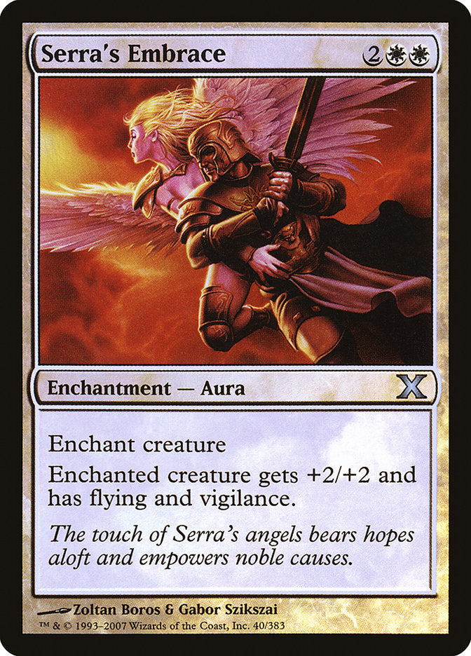 Serra's Embrace (Premium Foil) [Tenth Edition] | Good Games North