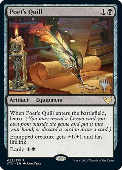 Poet's Quill (Promo Pack) [Strixhaven: School of Mages Promos] | Good Games North