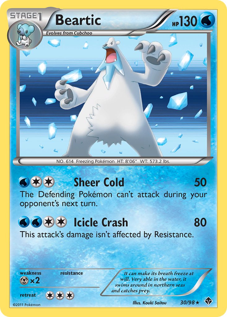 Beartic (30/98) (Cosmos Holo) (Blister Exclusive) [Black & White: Emerging Powers] | Good Games North