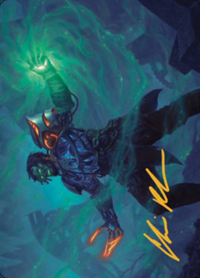 Mishra, Claimed by Gix Art Card (Gold-Stamped Signature) [The Brothers' War Art Series] | Good Games North