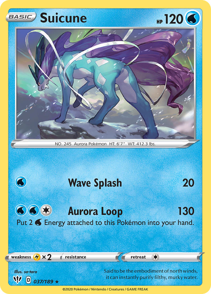 Suicune (037/189) (Theme Deck Exclusive) [Sword & Shield: Darkness Ablaze] | Good Games North