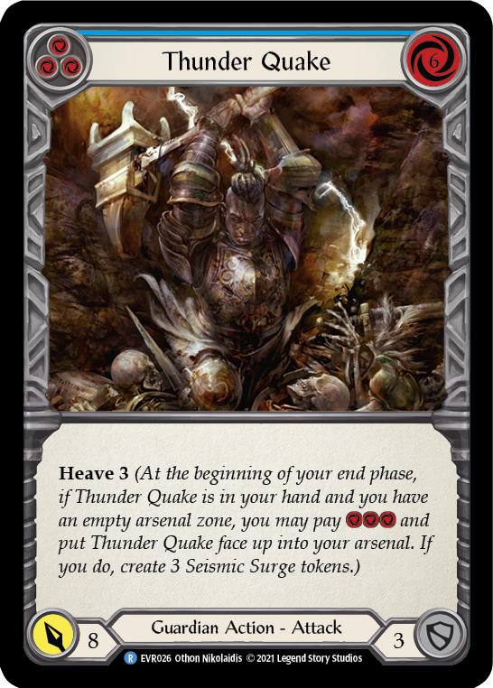 Thunder Quake (Blue) [EVR026] (Everfest)  1st Edition Rainbow Foil | Good Games North
