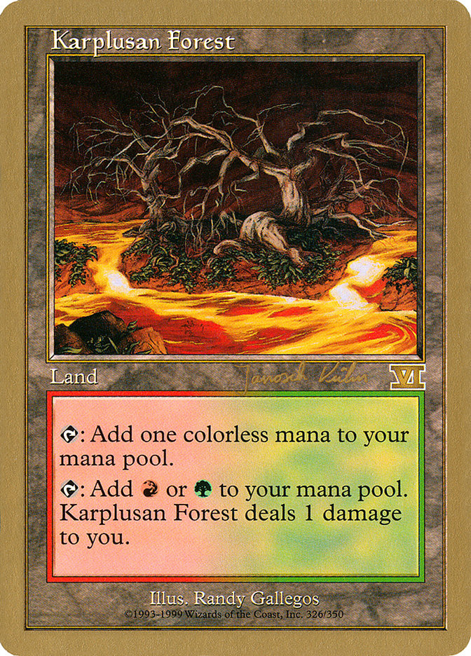 Karplusan Forest (Janosch Kuhn) [World Championship Decks 2000] | Good Games North
