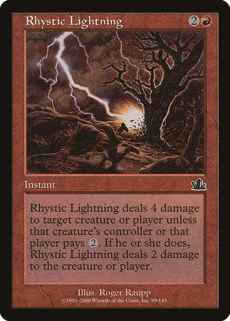 Rhystic Lightning [Prophecy] | Good Games North