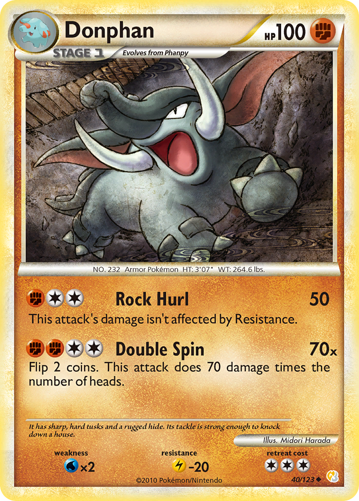 Donphan (40/123) [HeartGold & SoulSilver: Base Set] | Good Games North