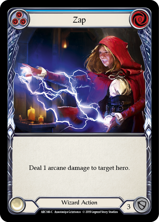 Zap (Blue) [ARC146-C] 1st Edition Rainbow Foil | Good Games North