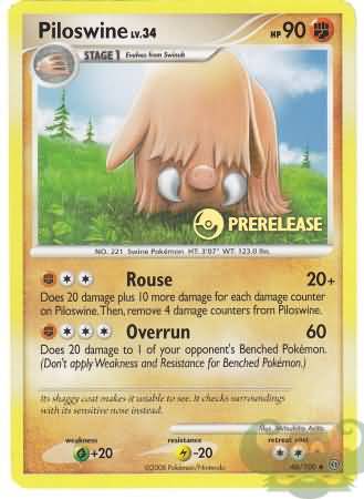 Piloswine (46/100) (Prerelease Promo) [Nintendo: Black Star Promos] | Good Games North